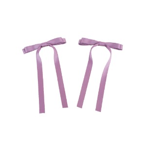[바로배송] Ribbon hair clip 2SET (PURPLE)