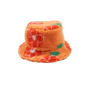 Orange flower dumble hat