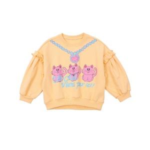 [바로배송] Cat frill detail sweatshirt