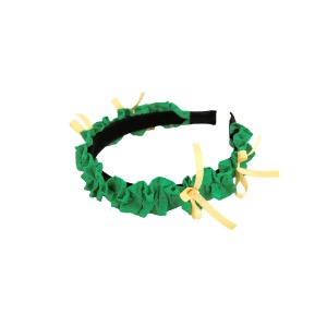 [여유수량 ~5/13 pm 1시까지 할인율 15% 적용] Ribbon frill hairband (Green)